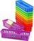 4E's Novelty 12 Pack Pencil Holder for Kids Desk, Colorful Plastic Pen Baskets Tray for Organizing Classroom Supplies, Plastic Caddy for Desk and Elementary Teacher Supplies for Classroom